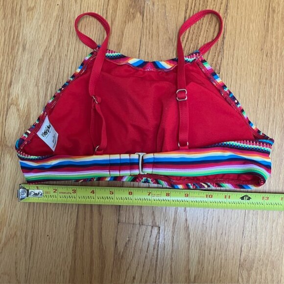 Mossimo bright multicolor striped halter bikini top size M - Picture 5 of 7